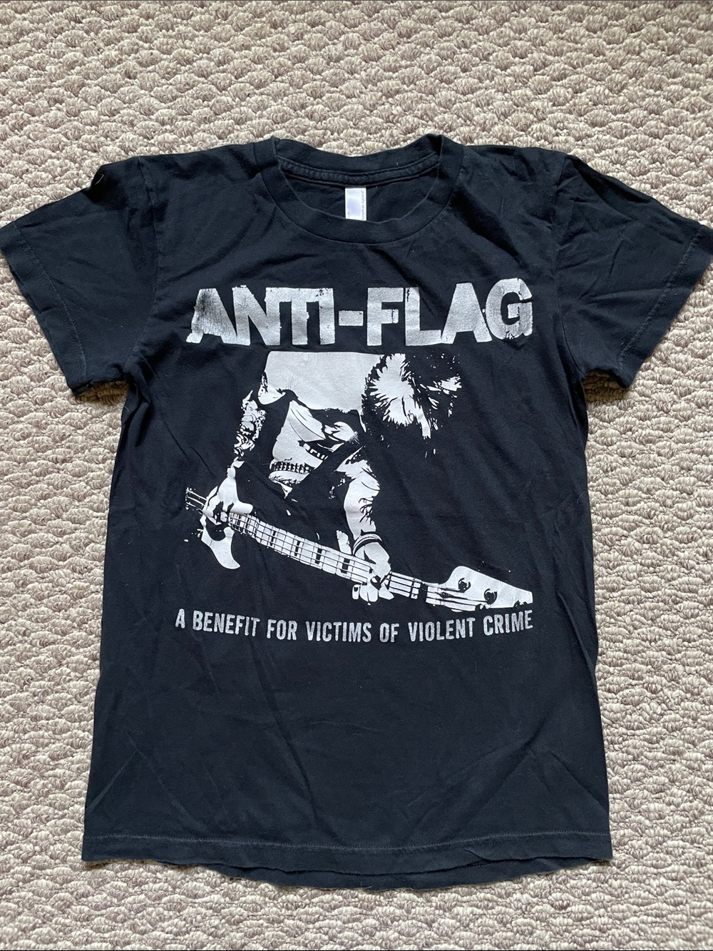 Y2K American apparel Anti flag rock band tour baby doll shirt
